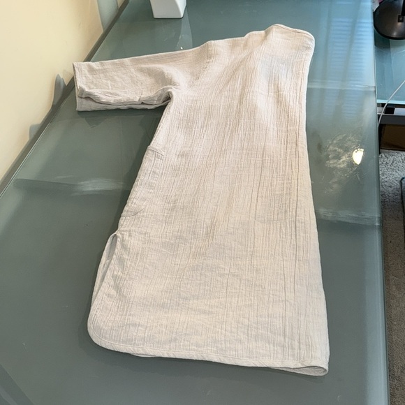 Soft Surroundings Longline Cardigan Soft Surroundings Cream Gauze Kimono Size 2X - Picture 2 of 4